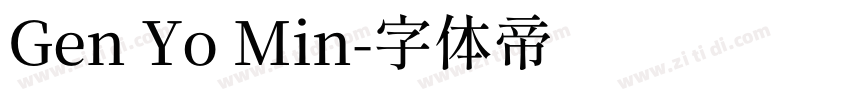 Gen Yo Min字体转换